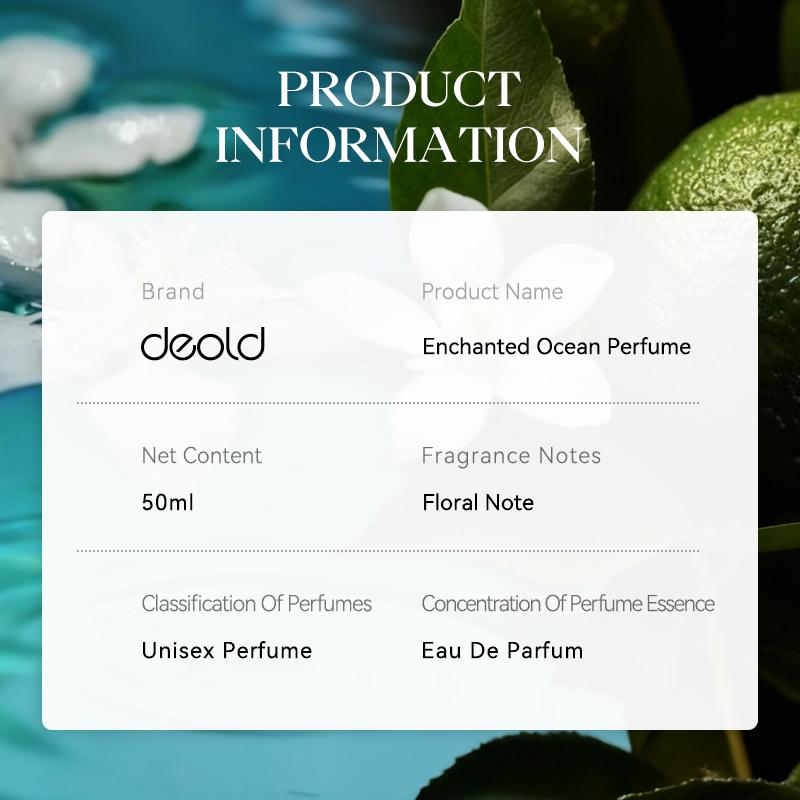deold Enchanted Ocean Perfume Unisex – Floral Eau de Parfum Long Lasting Fresh Scent 50ml