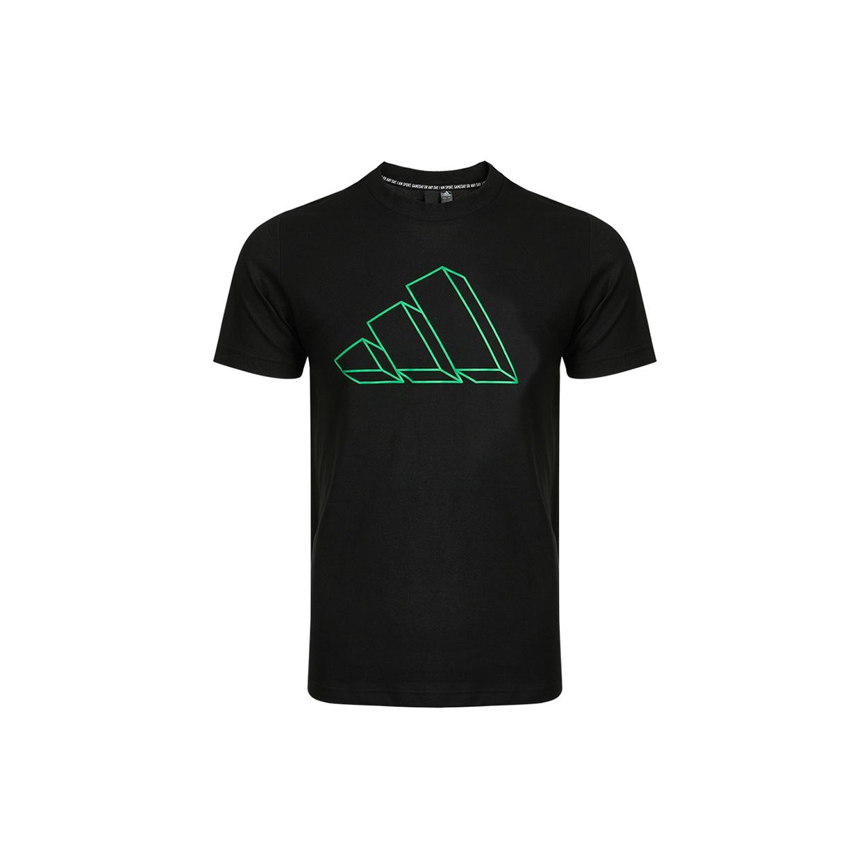 adidas M Fi Gfx Tee Athleisure Casual Sports Round Neck Short Sleeve Black Men s GM6366 M
