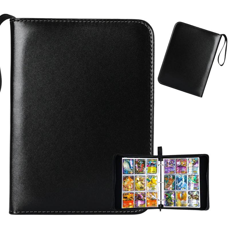 Large Zipper Binder A4/A5 Photocard Collect Book PU Leather Game King Collection Football Star Card Booklet 4/9 Grids Customized