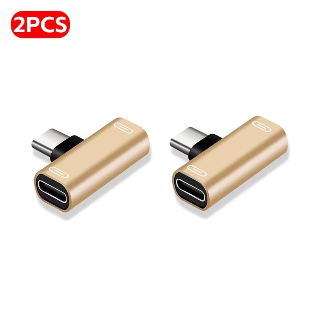 2Pcs Type C Male To Dual Type C Female Splitter Converter Data Transfer Adapter Phone Accessories