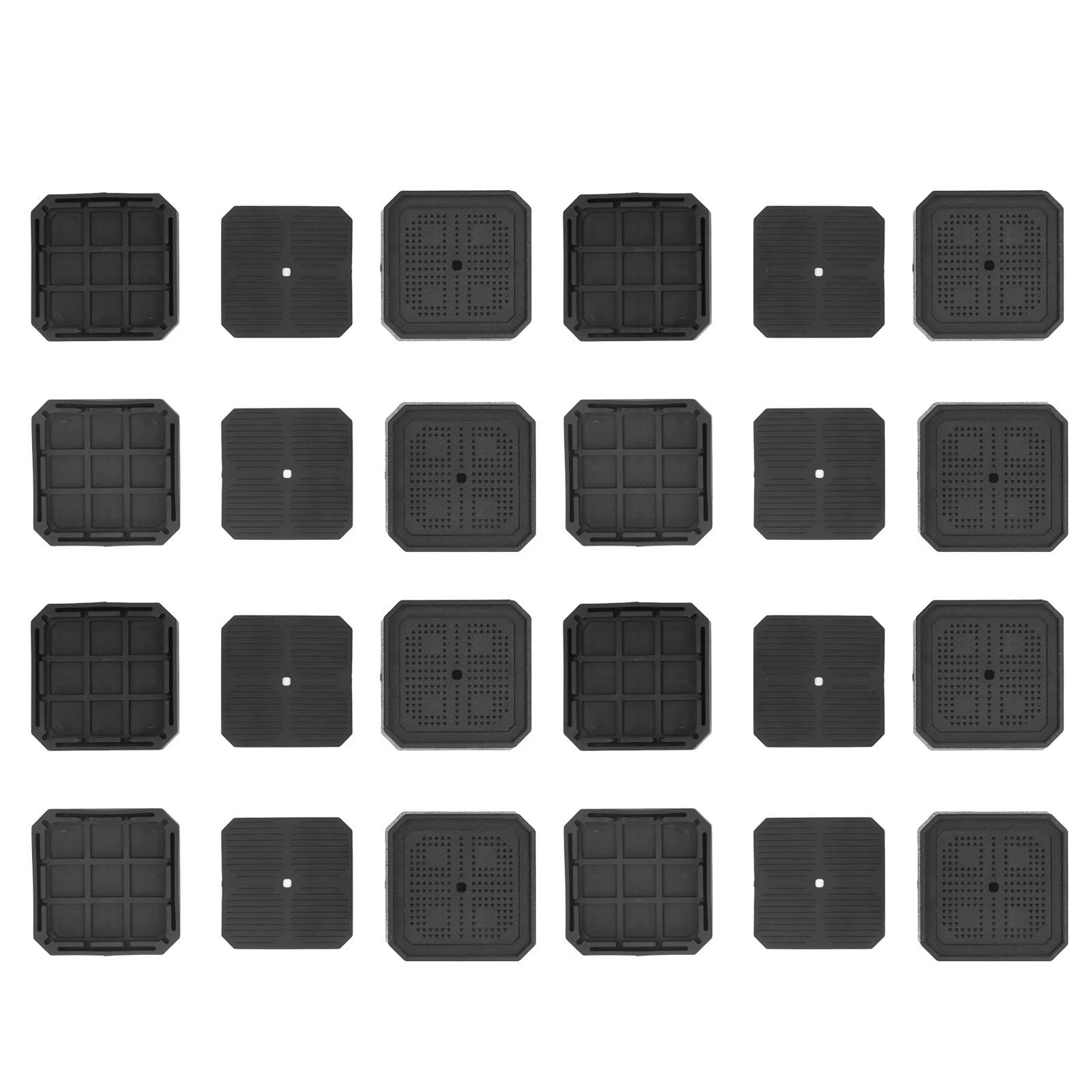 

8 Set L Shaped Semi Covered Bed Risers Anti Slip Stackable Furniture Risers for Washing Machine Base Tables Chairs