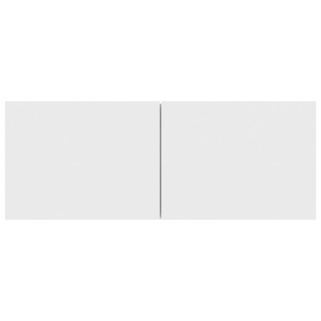 TV Wall Cabinets Set of 3 White Particleboard