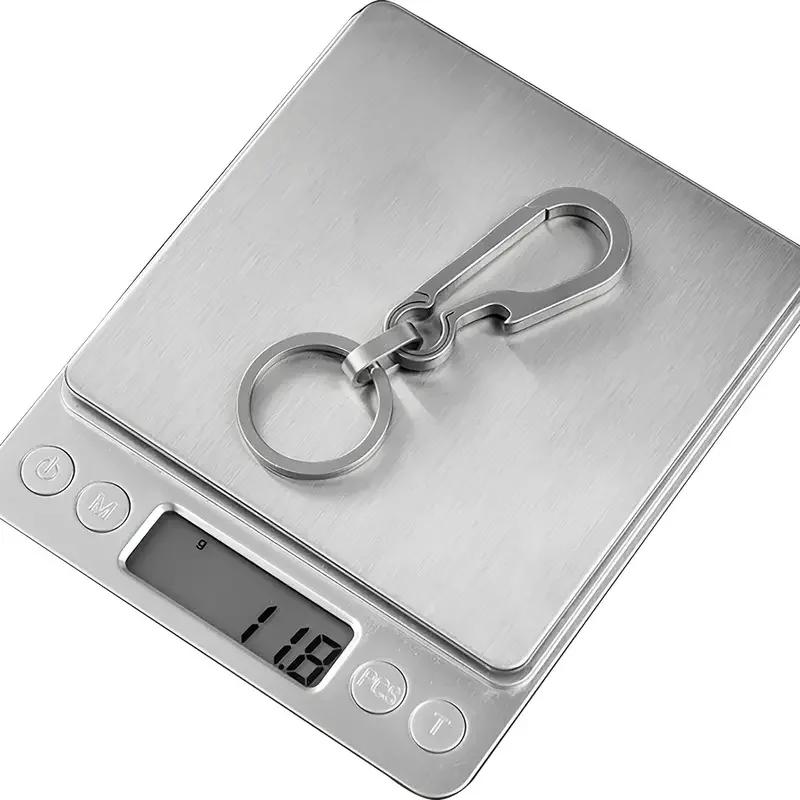 Titantium Carabiner Keychain Carabiner Hook Key Ring Key Holder with Bottle Opener for Camping Hiking Fishing Travel Outdoor