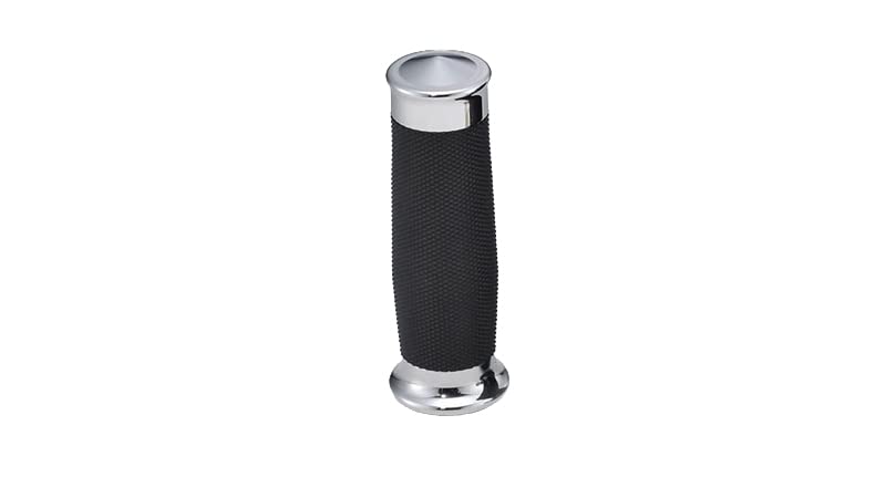 

Kijima Motorcycle Parts Grips Metra Aluminum Billet Knurled Rubber 128mm Type Harley Chrome Plated 35mm Non-penetrating HD-04785