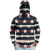 Men's Long Sleeve Quick Dry Hoodie Shirt with Flag Print Lightweight UV Protection Fishing Fitness Sports Top for Outdoor Activities