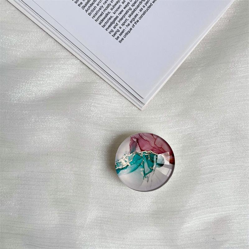 Transparenter Kristallkugel-Handyhalter: Kreativer Einziehbarer Ständer für Faule Desktop-Nutzung