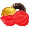 2 Pack Silicone Bundt Cake Pan, Fluted Pound Jello Baking Molds, 9.5'' Non-stick Round Tube Cake Pan Mold For Jello, Buntcake, Gelatin, Bread, Birthda