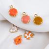 10pcs Cute Orange Enamel Sea Coral Turtle Conch Fish Starfish Charms Alloy Pendants for DIY Necklace Bracelet Jewelry Findings