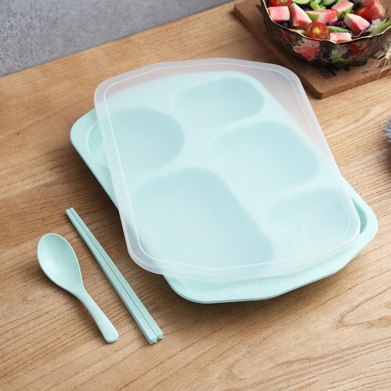 Eco-Friendly Wheat Straw Divided Plate Set