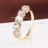 French Luxury Zirconia-Inlaid Pure Copper Women's Ring