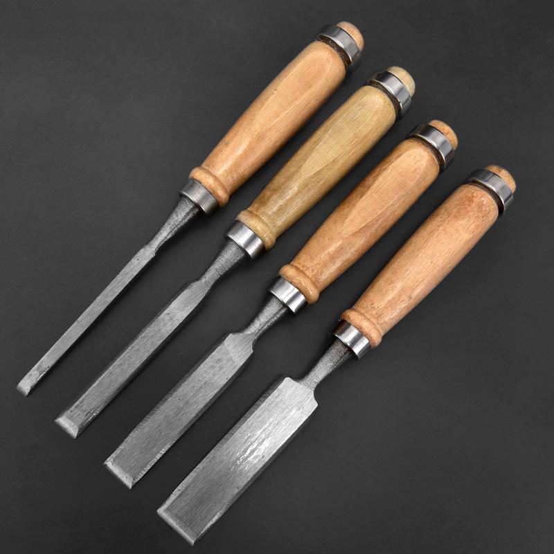 6/12/18/24mm 4Pcs Wood Carving Chisels Set Professional for Woodworking with Ergonomic Wood Carving Tools DIY Auxiliary Tools