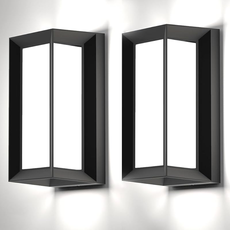 5000K Daylight White Outdoor Wall Sconce Lights, LED Exterior Light Fixture Wall Mount Ip65 Waterproof, Wall Porch Light for Garage Walkway Hallway