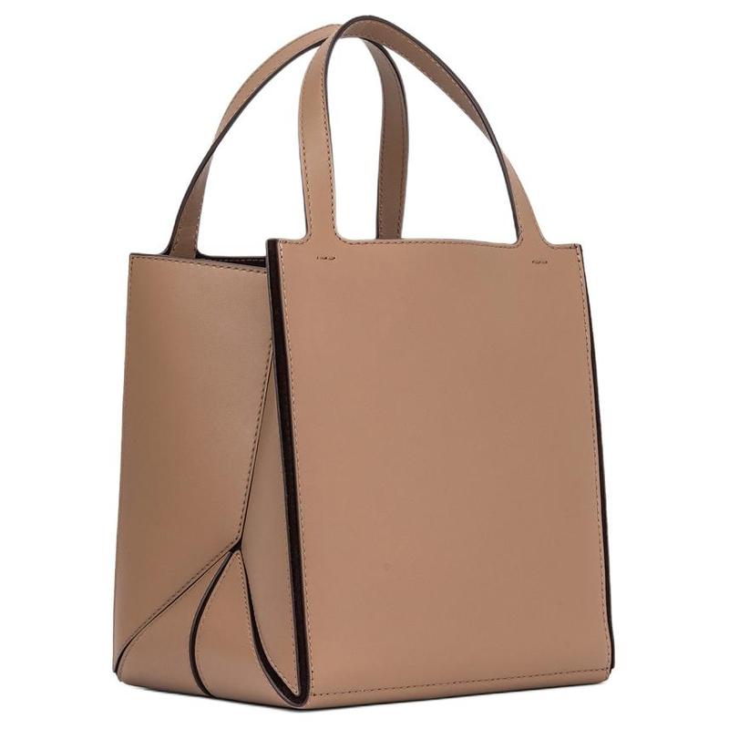 Michael Kors Jordi Brand Logo Tote Bag Tote Bag Shopping Bag Cow Leather Handbag Medium Women's Beige