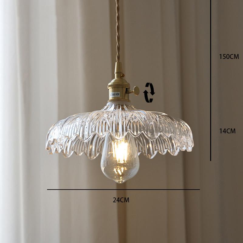 

24/5000 Японское французское освещение Ресторан Кафе Латунная головка лампы Зеленое стекло люстра в стиле ретро чистый