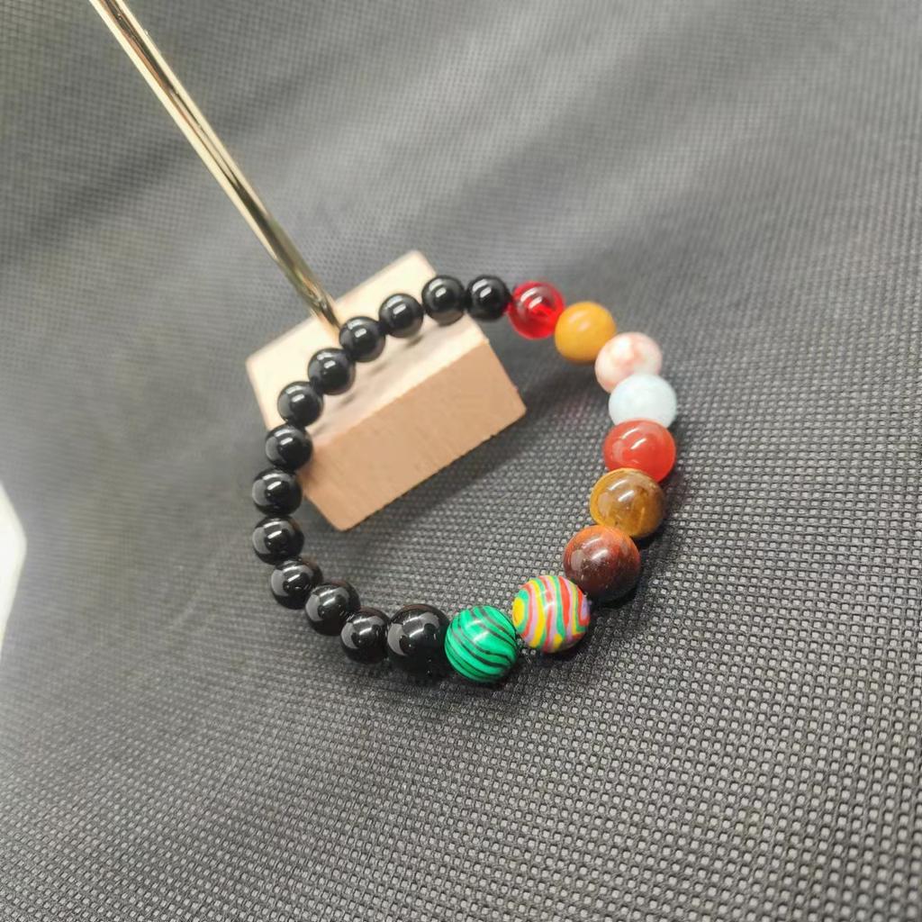 Universe Eight Planets Natural Stone Bead Bracelets Men Women Lava 7 Chakra Bracelet Yoga Energy Galaxy Solar Wristband Jewelry