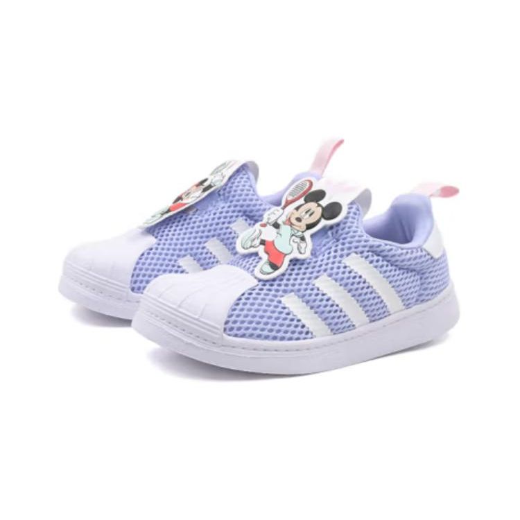 Adidas Originals Superstar 360 Fabric Soft Sole Comfortable Durable Low Top Kids Skate Shoes Kids Sneaker Blue White IE0680