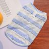 Pet Vest Striped Contrasting Color Soft Breathable Dog Harness with Traction Ring Stretchy Fit Machine Washable Small Medium Large Pet Vest