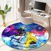 Berühmter Cartoon NARUTO Protagonist Uzumaki Naruto runder Teppich weiche Heimdekoration rutschfeste Fußmatte Outdoor Picknickmatte Teppich M6