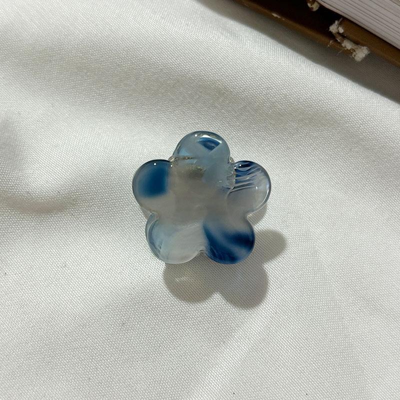 Ins  Cute 2.5cm Mini Little Flower Hair Clip Simple Cute Acetic Acid Color Magic Top Clip Side Clip Hair Accessories