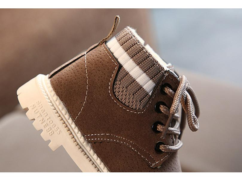 Autumn/Winter Children's Cotton Martin Boots: Warm, Stylish Boys' and Girls' Side-Zip Retro Snow Boots