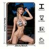 Chic Cowgirl In Sexy LingerieBikini Aluminum Wall Art  Durable WeatherResistant Metal Sign for Home Garden Studio or Bar