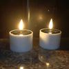 Solar Tea Lights Outdoor Garden LED Flameless Flickering Candle Light Landscape Courtyard Lamp Waterproof Dusk to Dawn Lighting