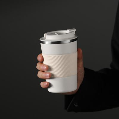 380 ML ceașcă de cafea izolată din oțel inoxidabil ceașcă de călătorie cu capac etanșat ceașcă cu etanșare termică cu perete dublu cu vid, fără BPA, cafea rece 12 ore/6 ore fierbinte