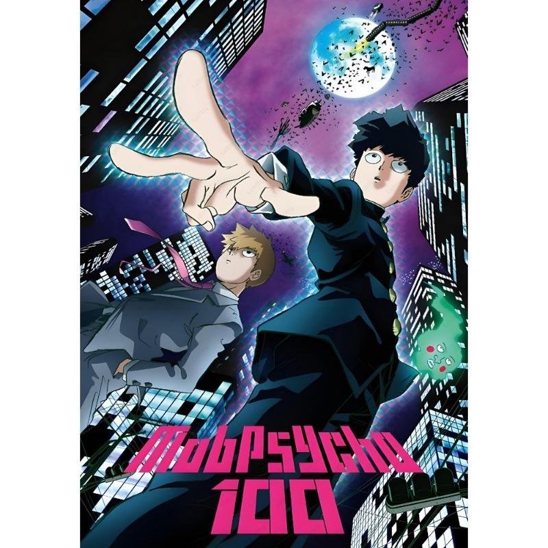 M-Mob P-Psycho 100 Anime Cartoon Retro Poster Sticky Wall Art Printing Waterproof Home Living Bed Room Bar Aesthetic Decor