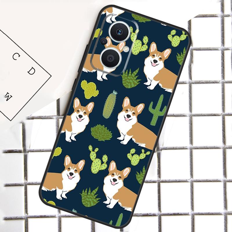 

Cartoon Corgi Dog Phone Case For OPPO Reno 14F 14 13 12 11 F 10 Pro 8T 7 8 Lite OPPO Find X8 X6 X5 Pro Cover OPPO Reno11 Pro