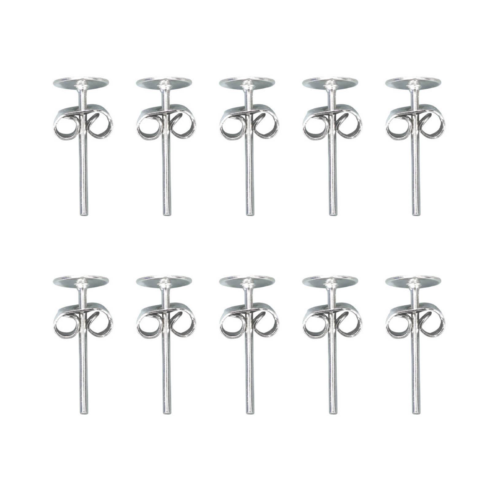 

Fashionable Earring Molds Jewelry Crafting Supplies Studs Earrings Moulds DIY Studs Earrings Accessories for DIY Earring серебряный