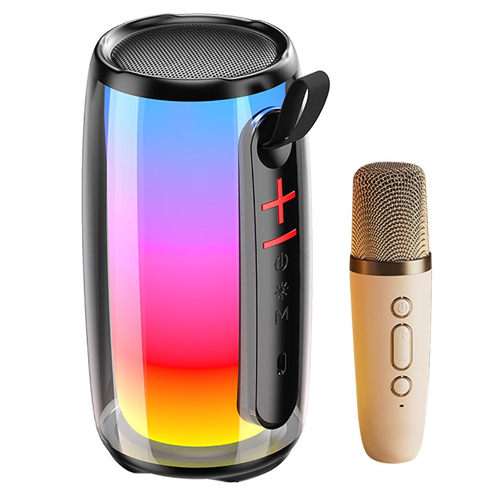 Wielofunkcyjny Bezprzewodowy Przenośny Mini Głośnik Bluetooth z Mikrofonem do Karaoke