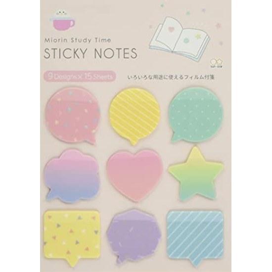 Sunstar Bungu Sticky Notes Miorin Study Time D Pattern