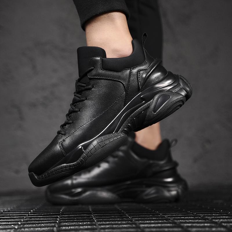 Hot Selling Thick Soled Wear-resistant Outdoor Hiking Shoes Europe America Men's Sports Shoes Men's Genuine Leather Shoes