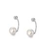 Sterling Silver Freshwater Pearl Stud Earrings, Light Luxury Design Screw-In Hooks for Healing Piercings, Elegant Women's Earrings