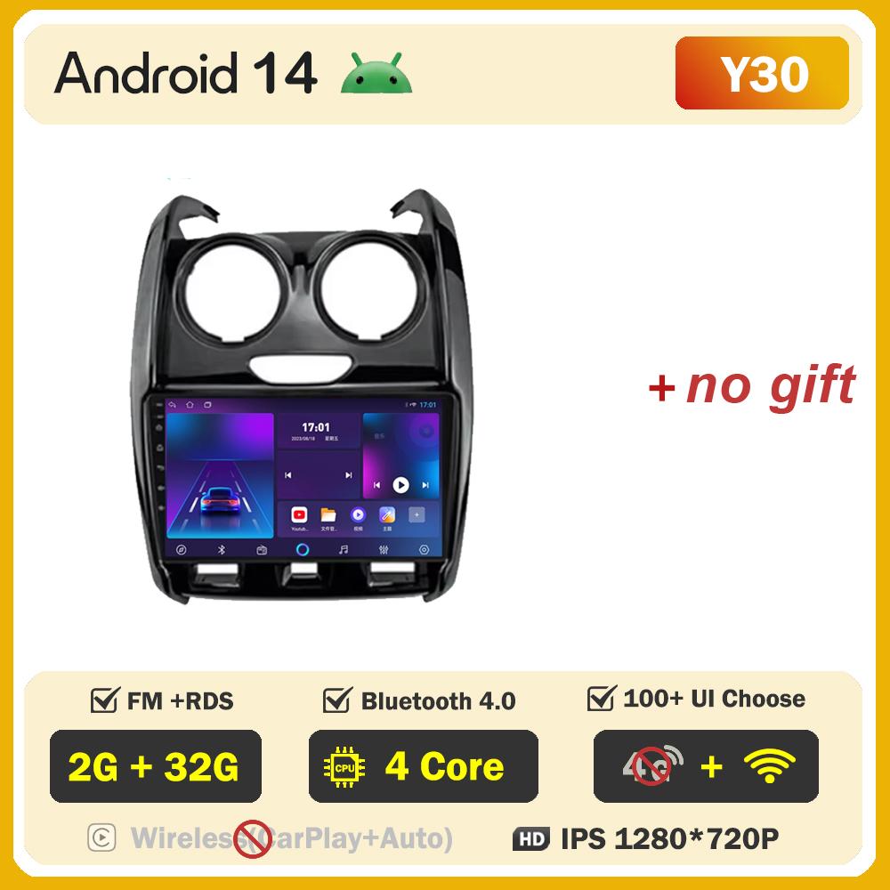 

Автомобильное радио для Renault Duster 2015 - 2020 для LADA Largus 2021 Android 14 Мультимедийный проигрыватель GPS Навигация Carplay Android Auto