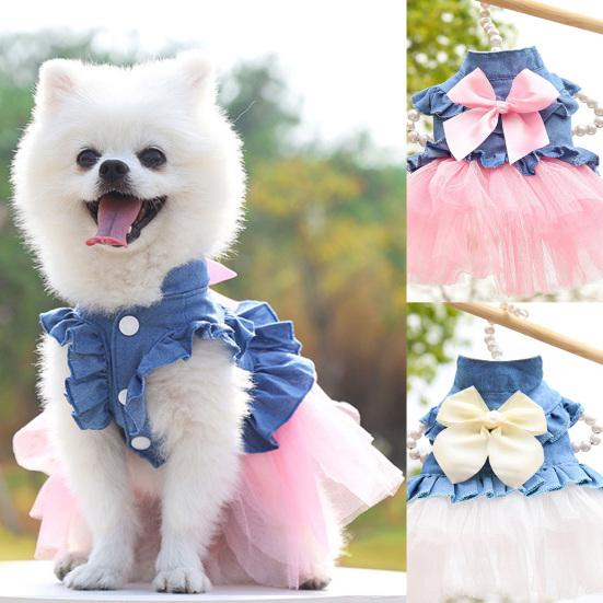Yousheng Dog Dress High Elasticity Mesh Edge Pullover Summer Kitty Clothes Dog Outfits for Outdoor