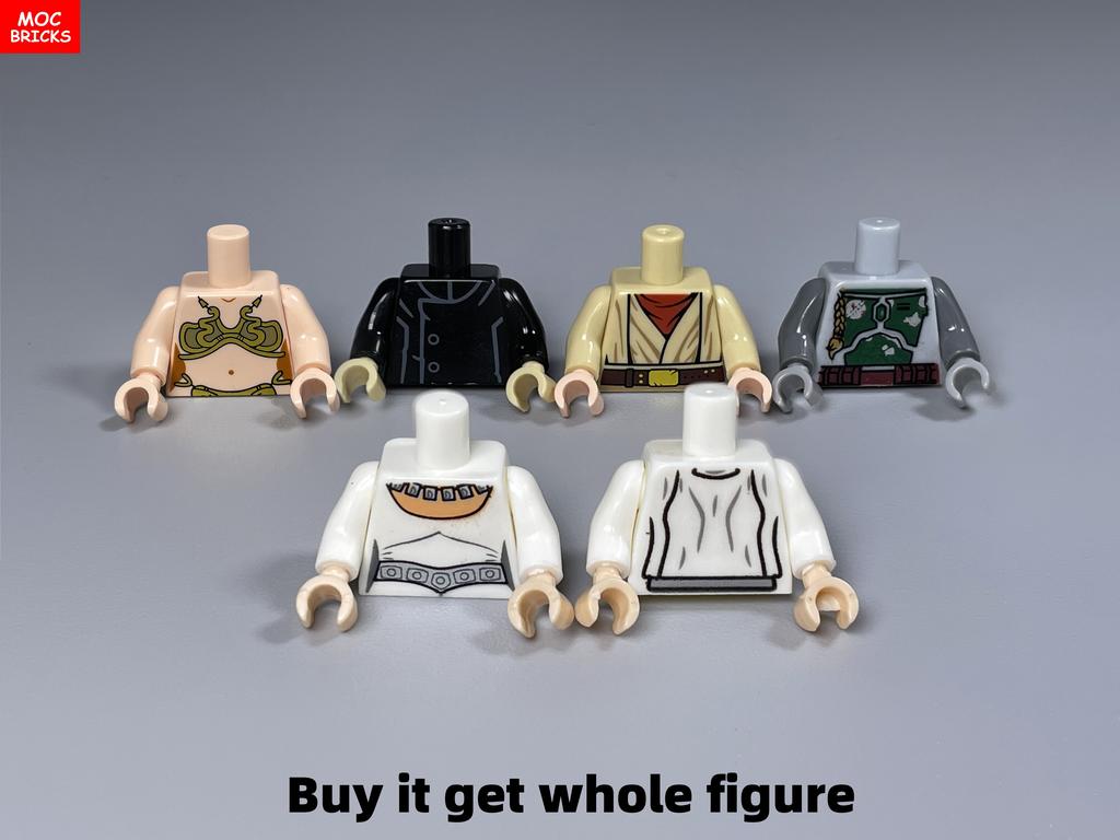 MOC Steine Prinzessin Torso Anzug Körperbekleidung Arme Hände Krieg Actionfigur Pädagogische Bausteine Zusammengebaute Spielzeuge Plastikpuppen