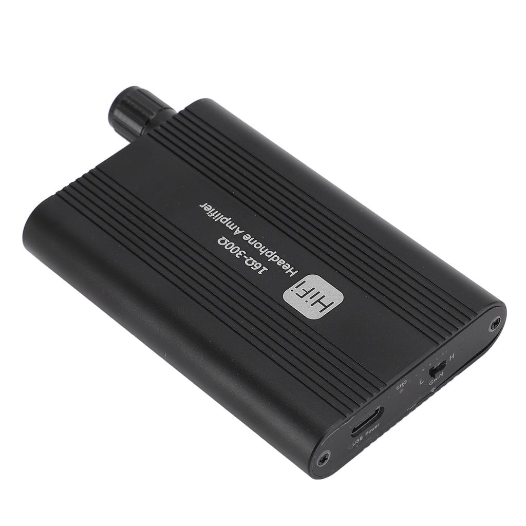 Portable Headphone Amplifier 2 Stage Gain Switch Superior Sound Quality 16 To 300 Ohm 3.5mm AUX
