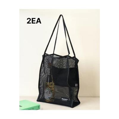 Bolsa de Malha Preta Label Point 2EA