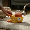Dog 2-in-1 Interactive Toy Pet Automatic Food Treat Dispenser Cartoon Duck Design Slow Food Pet Snack Feeder for Dog Training