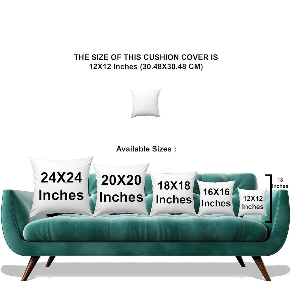 Decorative Merry Christmas Satin Cushion Cover 16 inch x 16 inch Set of 5, Cusion Cover for Sofa 16" 16