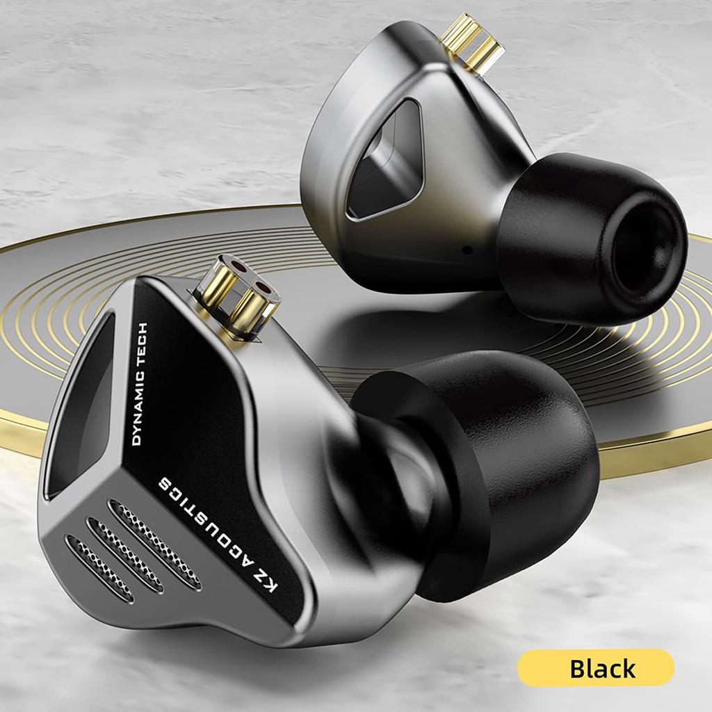 LINSOUL KZ ZVX 1DD In-Ear Earphones with 10mm Dynamic Drivers, Re-cableable, 3.5mm Plug and 0.75mm 2-Pin Connector, Deep Bass, Ergonomic Design,