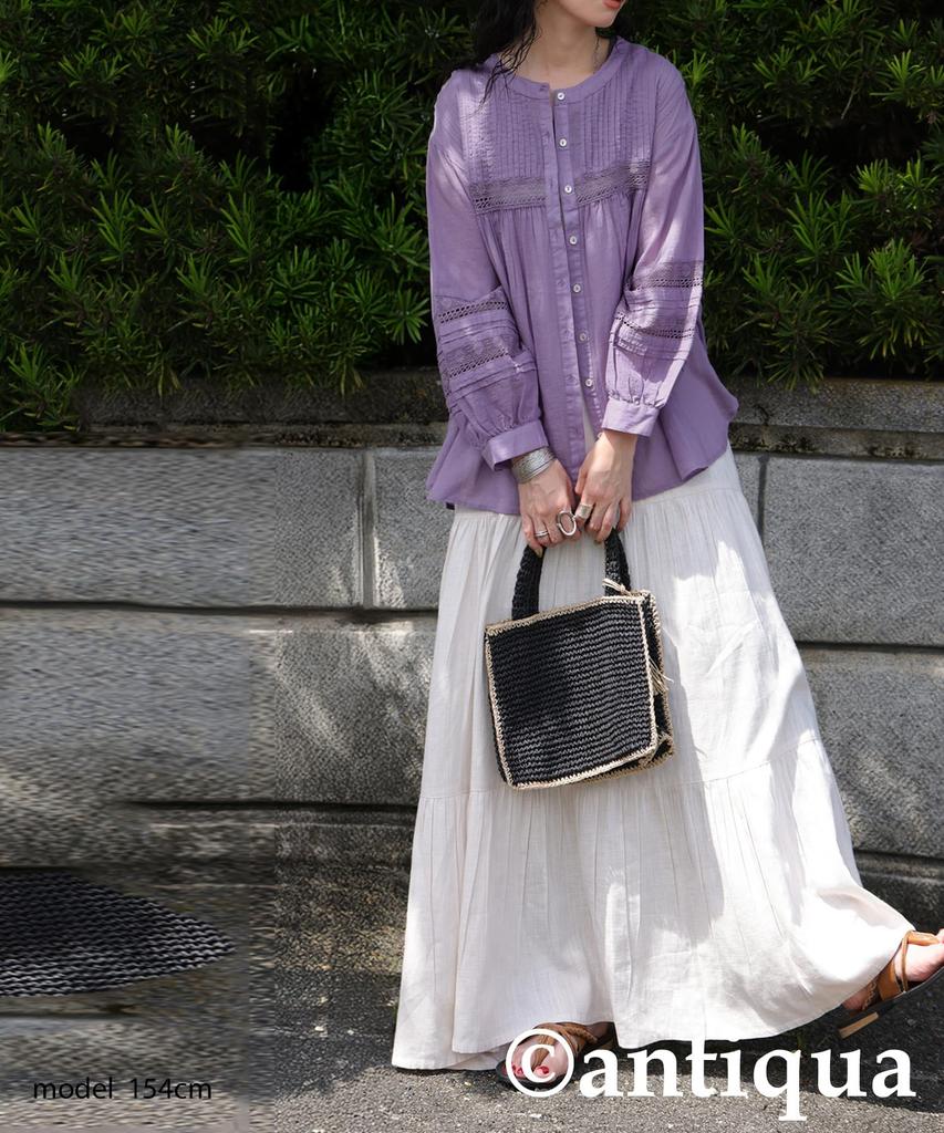 Antiqua Embroidered Long Sleeve Indian One Size Purple Women's Blouse, Cotton, IYA-00076, 23,