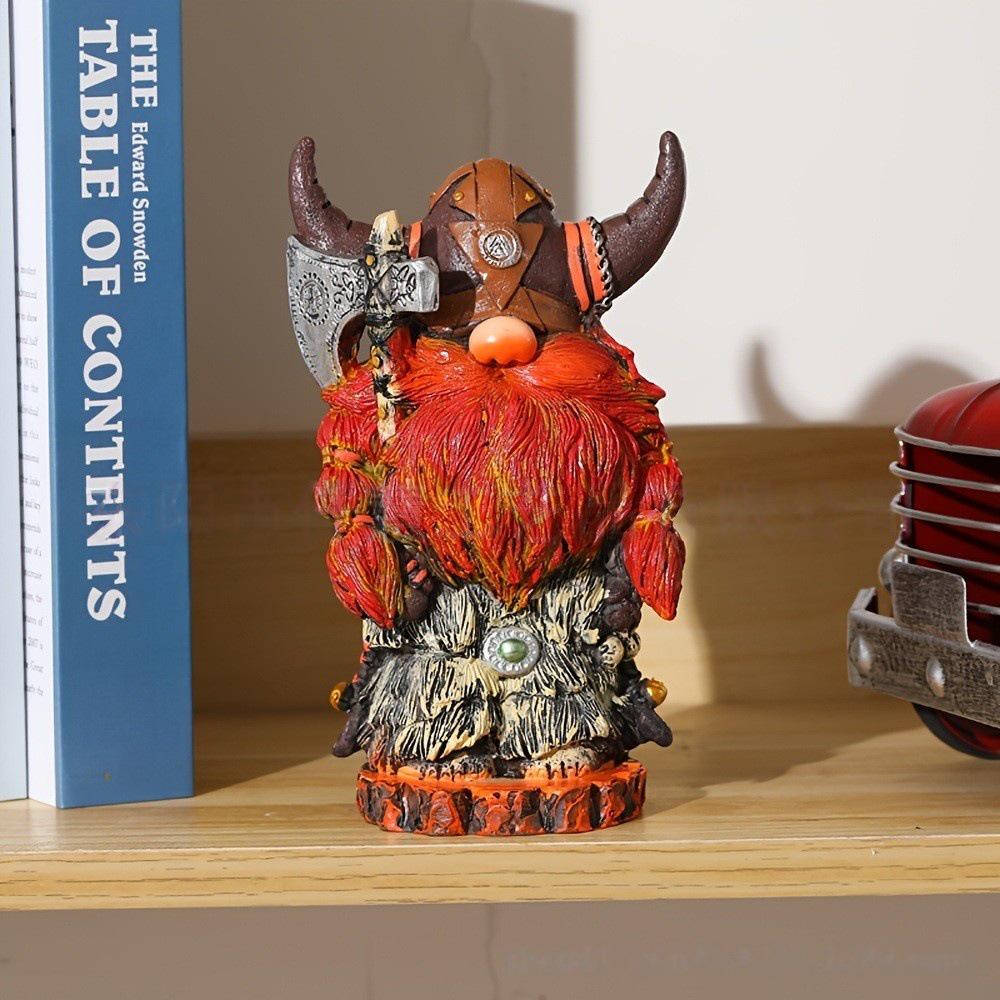 Figuras de Resina Viking Minotauro Gnomo de Halloween - Decoração Criativa para Casa