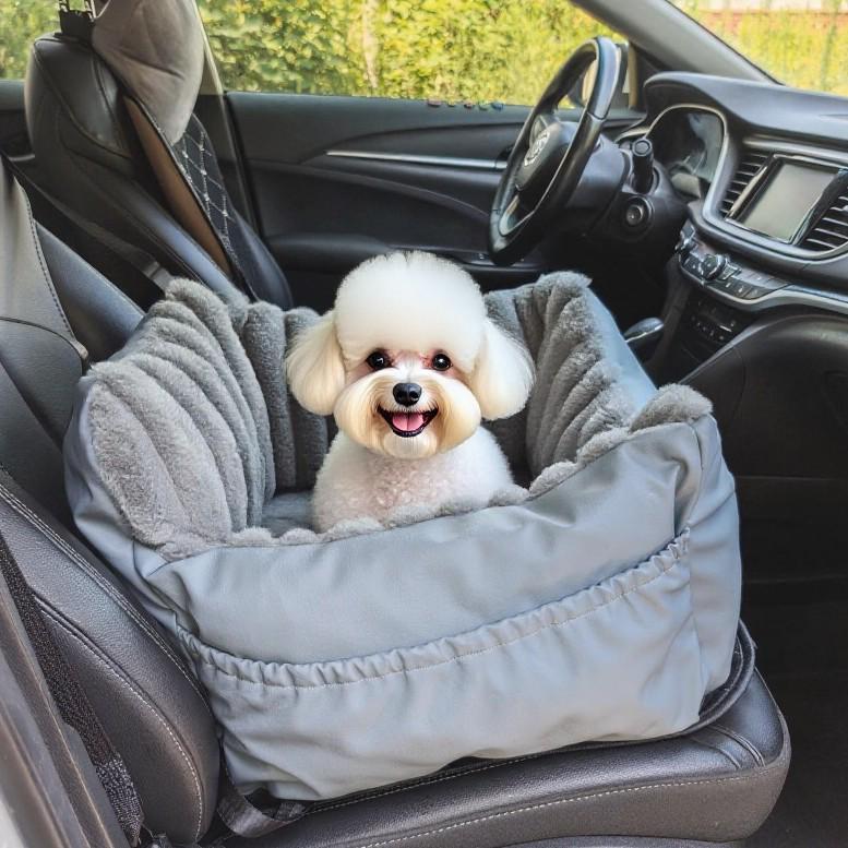Przenosne wodoodporne siedzisko samochodowe i legowisko dla psa - Podwójne zastosowanie, zmywalna poduszka dla zwierząt na podróż, bezpieczeństwo