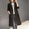 Spring Autumn  Korean Windbreaker Ladies Vintage Loose Large Size Thin Long Trench Coat Women Hooded Top