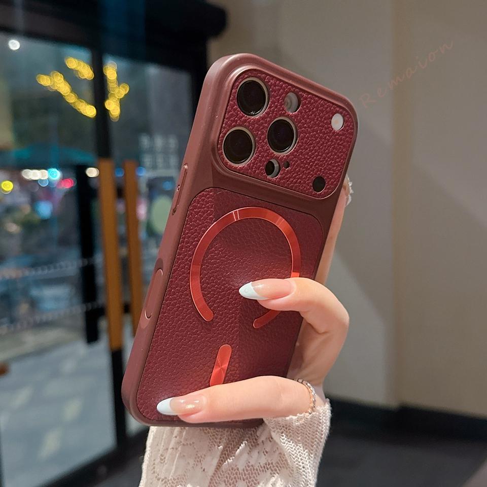 Pu Leather Magnetic Phone Case For For Iphone 17 11 12 13 14 1 16 17 Pro Max Plus Official Shockproof Protector Cover