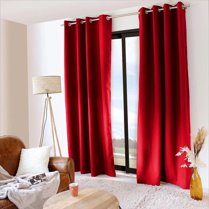 1 Rideau Thermique 135 x 240 cm Glacier Rouge