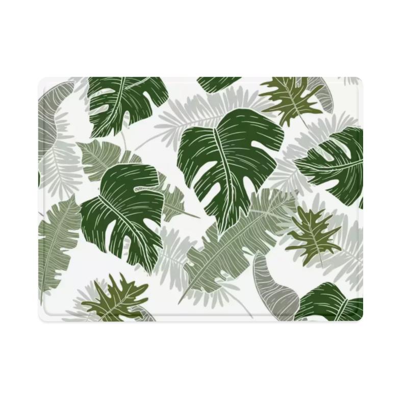 Tropical Plant Green Leaf Floor Mat Home Kitchen Living Room Decoration Antifouling Carpet Bedroom Room Simple Corridor Door Mat