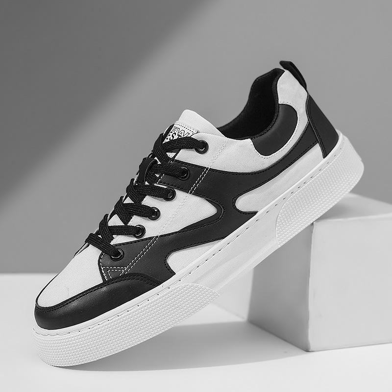 Trendy brand board shoes men's 2024 summer versatile cloth surface color matching breathable comfortable soft sole Douyin explosion casual white shoes